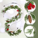 AnyDesign Christmas Garland with Red Berries Pine Cones Artificial Christmas Hanging Cedar Garland for Winter Xmas Party Dinner Door Indoor Outdoor Home Wedding Frame Backdrop Decor (6.2Ft)