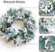 Winter Wreaths for Front Door 24 Inch Artificial Christmas Wreath Decorated with White Berries,Outdoor Winter Door Wreath Green Eucalyptus Wreath for Farmhouse Home Porch Wall Decor