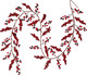 Artiflr 6 Feet Red Berry Garland Clearance, Christmas Garland Wired Stems with Bulk Assorted Large Berries and Berry Clusters Rustic for Holiday Fireplace Table Runner Centerpiece Decor