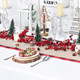 Artiflr 6 Feet Red Berry Garland Clearance, Christmas Garland Wired Stems with Bulk Assorted Large Berries and Berry Clusters Rustic for Holiday Fireplace Table Runner Centerpiece Decor