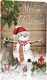 Artlunar Vintage Christmas Decor Rustic Snowman Merry Christmas Tin Sign for Home Farmhouse Kicthen Cafe Bar Wall Decor 8 x 12 Inch (3253)