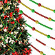 10 Feet Christmas Tree Beads Garland Christmas Tree Metallic Beads Garland Red Green Gold Xmas Tree Bead for Holiday Décor and Christmas Party Decoration (Colorful)