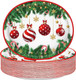 Christmas Paper Platters Disposable Christmas Ball Oval Party Plates 10" x 12" Large Christmas Dinner Serving Platters for Xmas Holiday Party Supplies Dinnerware Table Decorations, 50 Pcs Christmas Paper Platters Disposable Christmas Ball Oval Party Plates 10" x 12" Large Christmas Dinner Serving Platters for Xmas Holiday Party Supplies Dinnerware Table Decorations, 50 Pcs