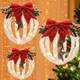 Christmas Decorations Indoor,Outdoor,3 pcs Christmas Wreath,DIY Christmas Fireplace Decorations,Wreath Christmas Decorations with led Lights for porches Staircase Home Mantle