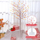 6 ft Lighted Birch Tree 152 LED Lighted Cherry Blossom Tree Warm White Lights for Indoor Home Bedroom Outdoor Decor for Wedding Independence Day Valentine Christmas Party(Heart)