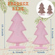 Pink Table Top Christmas Tree, Wooden Christmas Tree for Mantel Tabletop Centerpiece Home, Farmhouse Christmas Decor, Small Christmas Trees for Table Xmas Holiday Decorations