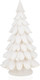 Bdor White Christmas Tree, 11inchs Table Top Christmas Trees, Exquisite Resin Christmas Ornaments with Lights & Snowflake, Christmas Decorations for Home/Room, for/Men/Women.