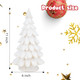 Bdor White Christmas Tree, 11inchs Table Top Christmas Trees, Exquisite Resin Christmas Ornaments with Lights & Snowflake, Christmas Decorations for Home/Room, for/Men/Women.