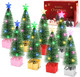 Mini Christmas Tree with Lights, 8 Pack Tabletop Christmas Tree with Lights for Indoor Christmas Decorations Holiday Party Ornagment, Christmas Centerpieces for Tables (8)