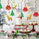 Christmas Decorations Hanging Swirl 30 Packs Xmas Decorations Merry Christmas Elk Sliver Snowflake Green Christmas Tree Golden Jungle Bell Glitter Foil Ceiling Hanging String Garland