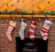 BIRDROCK HOME 4 Pack Christmas Stocking Mantel Hooks - Heavy-Duty Metal Hangers for Fireplace, Brick, and Mantel - Ideal for Holiday Stockings, Garlands, and Decor - Sturdy and Versatile - Black