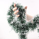 BLEUM CADE 1Pcs 49.2Ft Christmas Tinsel Garland, Green Tinsel Garland with Frost Tip for Xmas Tree Decorations Holiday Birthday Wedding Party Supplies