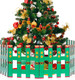 Blulu Christmas Tree Fences Party Decoration Wooden Christmas Tree Gate White Picket Fence for Pets Flexible Picket Fence for Holiday Office Home Decor, 12 Inch(Xmas Tree Elf,4 Pieces)