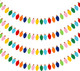 Boao 4 Pcs Felt Christmas Garland Felt Ball Christmas Light Bulb Garland Decor Xmas Rainbow Bulbs Garland for Home Christmas Tree Wall Party Decorations (Bright Color)