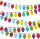 Boao 2 Christmas Felt Garland Felt Banners Hanging on The Ceiling and Wall Decorations of The Christmas Tree, with 9.8 feet and 6 Colors