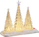 Tabletop Christmas Tree with Light and Music - Battery Operated Crystal Clear Acrylic Christmas Tree Light with 8 Christmas Songs for Tabletop Home Office Holiday Decorations , Warm White