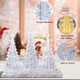 Tabletop Christmas Tree with Light and Music - Battery Operated Crystal Clear Acrylic Christmas Tree Light with 8 Christmas Songs for Tabletop Home Office Holiday Decorations , Warm White