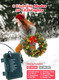 24 Inch Pre-Lit Handcrafted Christmas Wreath for Front Door, IP44 Battery Operated 50 LED Christmas Wreaths, Decor with Pinecones Pine Needles Branches Red Berry Mini Bow, Wreaths for Door Wall Window