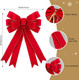 2 Pcs Red Christmas Bows Outdoor Decorations - 16”x24” Large Christmas Tree Topper Bow, Velvet Wreath Bow with Glitter Gold Edge for Xmas Home Front Door Decor