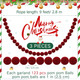 3 Pcs 9 Ft Christmas Pom Pom Garland 123 Ball Hanging Felt Ball Pompom Bead Ornament String Banner Garland for Wall Christmas Tree Indoor Home Room Decoration(Dark Red)