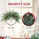 Bsmathom 20 Inch Artificial Christmas Wreath with Packaging, Artificial Door Wreath with Bell,Red Berry Leave Faux Wreath for Holiday Party Indoor Outdoor Windows Walls Decoration