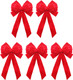Buart Red Velvet Christmas Bow 19" Long 10" Wide,5 Pcs Holiday Christmas Bows