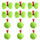 Christmas Decorations Indoor: 12pcs Green Plush Faux Fur Christmas Tree Ornaments, Fluffy Grinchmas Hanging Bows Xmas Ball Ornaments for Tree Garland Fireplace, Home School Office Décor