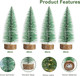 4 Pcs Mini Christmas Trees, 8 Inch Artificial Christmas Bottle Brush Trees with Fairy Lights Battery Powered Tabletop Tree Decoration (Warm White)