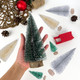 CCINEE 30pcs Christmas Tree Bottle Brush Trees, Miniature Plastic Pine Trees for Crafts Sisal Frosted Mini Christmas Trees Decor for Home Tabletop Ornaments