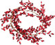 5.9 FT Christmas Red Berry Garland, Artificial Red and Burgundy Berry Christmas Garland for Indoor Outdoor Home Fireplace Decoration for Winter Holiday Year Decor (Burgundy)