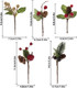 Gentlecarin Artificial Pine Picks, 30pcs Christmas Red Berries Pine Cones Stems, Mini Stimulation Red Berries Branches for Xmas Flower Arrangements Wreaths Decorations