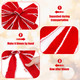 Ceenna 14.8 x 86.6 Inch Extra Large Christmas Bows Red Velvet Wreath Bow Christmas Tree Toppers Bows with White Edge for Christmas Xmas Holiday Fron