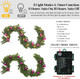 Ceenna 6.2FT Pre Lit Christmas Cedar Garland with Lights Artificial Pine Garland Christmas Decorations with Ball Ornaments,8 Modes Timer Battery Operated for Outdoor Indoor(Rose Red)