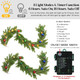 Ceenna 6.2FT Pre Lit Christmas Cedar Garland with Lights Artificial Pine Garland Christmas Decorations with Ball Ornaments,8 Modes Timer Battery Operated for Outdoor Indoor(Red, Green, Gold, Blue)