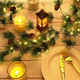 Ceenna 4 Pcs Christmas Garland with Lights, Pre Lit 6 ft Cones Berry Battery Operated Pine Garland, 25 LED Lights Christmas Decorations for Outdoor Fireplace Mantel Home Rooms (Pine Cone Style)