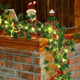 Ceenna 6 Pcs Christmas Garland with Lights, Pre Lit 6 ft Cones Berry Battery Operated Pine Garland, 25 LED Lights Christmas Decorations for Outdoor Fireplace Mantel Home Rooms (Red Berry)