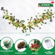 Ceenna 6 Pcs Christmas Garland with Lights, Pre Lit 6 ft Cones Berry Battery Operated Pine Garland, 25 LED Lights Christmas Decorations for Outdoor Fireplace Mantel Home Rooms (Red Berry)