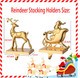 Antique Gold Reindeer & Sleigh Stocking Holder Set for Mantle Set of 4,Deer Stocking Hangers for Firepiece,Christmas Decorations Mantel Hanger for Stocking/Garland (Retro Gold) Antique Gold Reindeer & Sleigh Stocking Holder Set for Mantle Set of 4,Deer Stocking Hangers for Firepiece,Christmas Decorations Mantel Hanger for Stocking/Garland (Retro Gold)