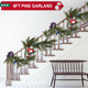 6FT Winter Pine Garland, Real Touch Pine Garland, Artificial Christmas Garland, Green Pine Garland, Artificial Greenery Garland for Table, Mantle, Wall, Indoor, Outdoor Christmas Decorations