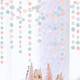 Cheerland Party Decorations Glitter Silver Blue Pink Circle Garlands Streamer Hanging Dots Decoration Backdrop for Wedding Engagement Birthday Bridal Baby Shower Backdrop Party Supplies