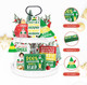 Funny Elf Christmas Decorations, Cute Holiday Tiered Tray Decor, Buddy The Elf Wooden Bead Garland, Farmhouse Decor for Table Mantel, Christmas Elf Wood Signs Party Favor, Novelty White Elephant s
