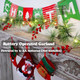Christmas Garlands 6.56FT 30 LED Remote Garland with Lights Battery Operated Pine Garland with Artificial Greenery Garland Christmas Decorations Timer & 8 Flash Modes