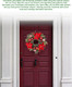 24 Inch Christmas Wreath, Artificial Christmas Wreath for Front Door, Decorated with Cypress Leaves, Christmas Flowers, Red Berries, Atmosphere Balls, Suitable for Indoor and Outdoor