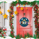 Nativity Scene Wooden Door Decor Merry Christmas Wreath Sign Holy Nativity Wreath Religious Nativity Door Decoration Christmas Farmhouse Wall Hanging Decorations with Rope for Home