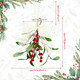 Artificial Mistletoe Pick Mistletoe Christmas Decoration with Berries and White Ribbon Bow Faux Mistletoe Hanging Mistletoe Kissing Ball for Christmas Tree Ornament Party Decor (Red White,2 Pieces)