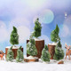 12 Pcs Green Mini Christmas Trees Whimsical Curved Christmas Frost Trees Artificial Xmas Mini Table Decoration for Christmas Village Home Kitchen Christmas Party