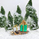 12 Pcs Green Mini Christmas Trees Whimsical Curved Christmas Frost Trees Artificial Xmas Mini Table Decoration for Christmas Village Home Kitchen Christmas Party