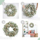 CIR OAOSES 18 Inch Green Ear Lambs Leaves Starfish Wreath for Front Door, Rustic and Farmhouse Spring Summer Greenery Wreath for Inside and Outside, Grapevine Year Round Wreath for Home Decor