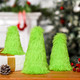 Civaner 3 Pcs Lime Green Christmas Decorations Fuzzy Elf Xmas Tree Table Decor Mini Furry Tabletop Ornaments Green Christmas Tree Table Centerpieces s for Shelf Holiday Desktop Party