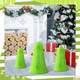 Civaner 3 Pcs Lime Green Christmas Decorations Fuzzy Elf Xmas Tree Table Decor Mini Furry Tabletop Ornaments Green Christmas Tree Table Centerpieces s for Shelf Holiday Desktop Party